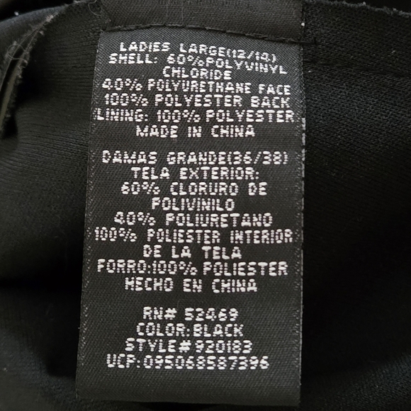 Outbrook Women Large (12/14) Sleek Black Rain Jacket Hidden Buttons with FLAW - Picture 9 of 14